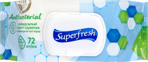 Салфетки влажные универсальные Антибактериальные Superfresh 72шт