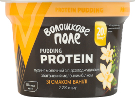 Пудинг 2.2% молочный с подсластителем обогащенный белком со вкусом ванили Protein Волошковое поле ст 200г