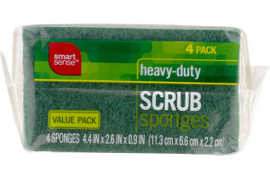 Smart Sense Heavy-Duty Scrub Sponges - 4 PK
