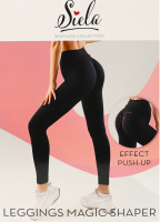 Легинсы бесшовные женские с широким комфортным поясом Siela Magic shaper L-XL черный