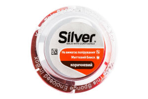 Крем-блиск д/взуття коричневий 50мл Сільвер