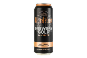 Пиво 500мл 5.2% нефільтроване пастеризоване Brewers Gold Warsteiner з/б