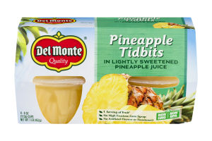 Del Monte Pineapple Tidbits Cups - 4 CT
