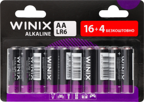 Батарейка AA 1.5V LR6 Alkaline Winix 20шт