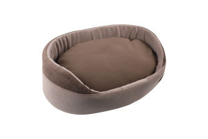 Лежак д/собак Елегант №1 коричневий овальний 32*43*12см Матис