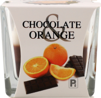 Свічка ароматична Кубик Шоколад та апельсин 100г скло Пако ІФ