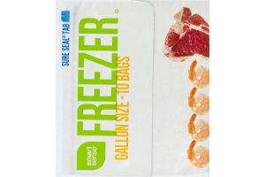 Smart Sense Freezer Bags Gallon Size - 10 CT