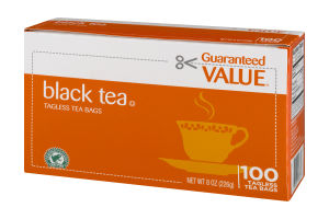 Guaranteed Value Tagless Tea Bags Black Tea - 100 CT