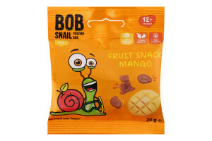 Снек фруктовый для детей от 12мес Mango Baby Bob Snail м/у 20г