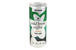 Напиток кофейный холодного настаивания на овсяной основе с подсластителем Oat latte Fresh Black ж/б 250мл