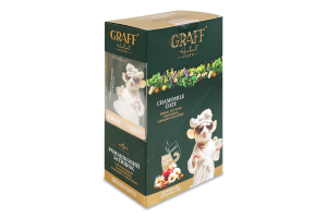 Чай травяной с ромашкой, корицей и яблоком Ромашковый уют Graff к/у 15х2г