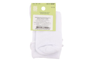 Шкарпетки Premier socks вис рубчик рюш білі р16-18