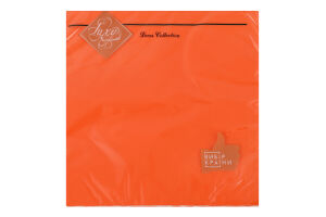 Салфетки бумажные 3-х слойные оранжевые 33х33см Decor Collection Luxy 20шт