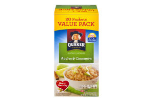 Quaker Instant Oatmeal Apples & Cinnamon - 20 CT