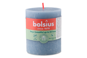 Свеча голубая 8х6.8см №103668780357 Bolsius 1шт