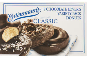 Entenmann's Classic Chocolate Lover's Variety Pack Donuts - 8 CT