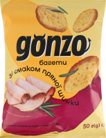 Сухарики пшеничные со вкусом пряной ветчины Багеты Gonzo м/у 50г