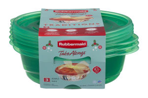 Rubbermaid Take Alongs Containers + Lids - 3 CT