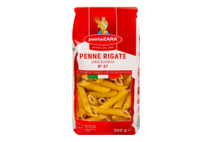Вироби макаронні з твердих сортів пшениці Penne Rigate №67 Pasta Zara м/у 500г