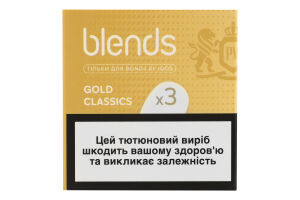 Виріб тютюновмісний для електричного нагрівання з фільтром Blends Classics Gold 60шт