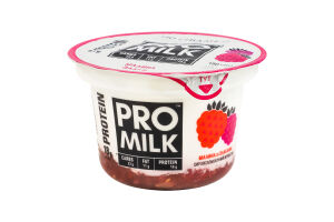 Сир кисломолочний 6.2% зернистий з наповнювачем Малина зі злаками Protein Pro Milk ст 180г
