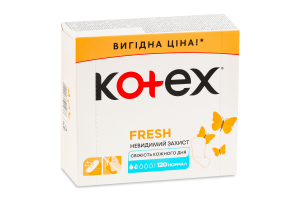 Прокладки щоденні гігієнічні Normal Fresh Kotex 120шт