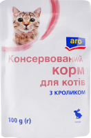 Корм консервированный для котов с кроликом Aro д/п 100г