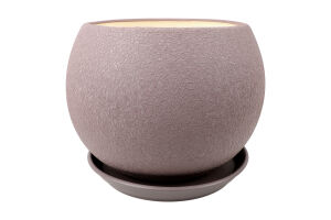 Горщик д/квітів Куля шовк 9л капучино 21см Оріана