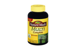 Nature Made Multi Complete with Iron Dietary Supplement Tablets - 250 CT