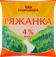 Ряженка 4% Галичанська м/у 400г