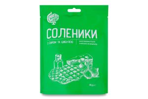 Снеки хрустящие с сыром и луком Соленики Снеки Світу д/п 85г