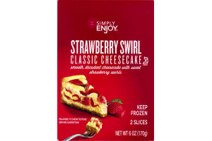 Simply Enjoy Strawberry Swirl Classic Cheesecake - 2 CT