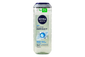 Гель для душа для тела, лица и волос 3в1 Pure Impact Nivea Men 500мл