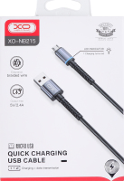 Кабель XO USB A-Micro B 2,4А Black NB215