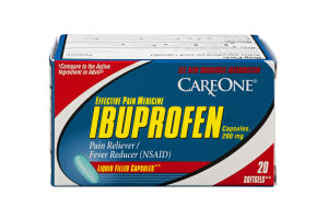 CareOne Ibuprofen Liquid Filled Capsules Pain Reliever/Fever Reducer - 20 CT