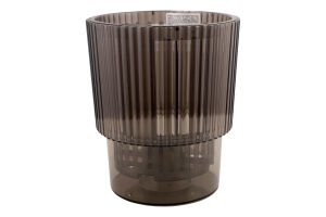 Горщик д/орхідей Стелла коричневий прозорий з дренажем 13*15см Алеана