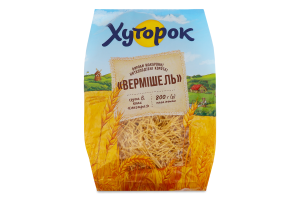 Изделия макаронные нитевидные короткие группа B класс экстра Вермишель Хуторок м/у 800г