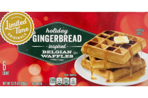 Ahold Holiday Gingerbread Inspired Belgian Waffles - 6 CT