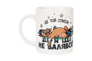 Кухоль Смакуй життя 325мл порцеляна в асортименті GGP