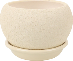 Горщик д/квітів Куля шовк 0,4л бежевий 8,5см Оріана