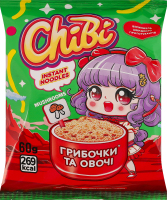 Вермішель швидкого приготування зі смаком грибів та овочів ChiBi м/у 60г