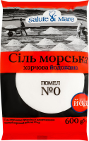 Соль морская пищевая йодированная помол №0 Salute di Mare м/у 600г