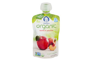 Gerber Organic Baby Food Apples & Peaches