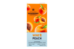 Напій винний 1л 7.8% з соком Wine&Peach Cocktail Wineberry т/п