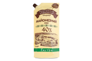 Соус майонезний 40% Екстра Національні українські традиції д/п 500г