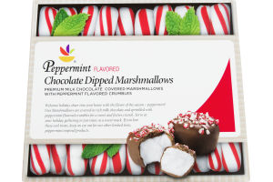 Ahold Peppermint Chocolate Dipped Marshmallows