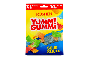 Конфеты желейные Sour slices Yummi gummi Roshen м/у 165г