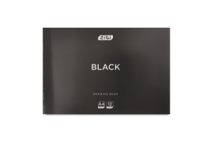 Альбом д/малювання Kids Line Black А4 чорний на скобі 12аркушів ZiBi