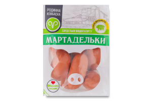 Сардельки вареные из мяса птицы Мартадельки Родинна ковбаска в/с кг