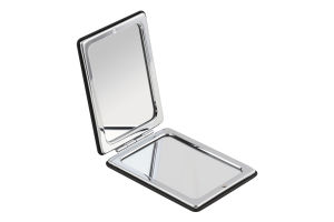 Дзеркало кишенькове різнокольорове метал 6*8,5см